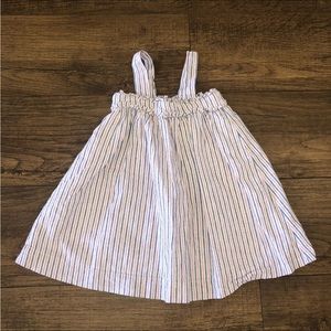 Baby Gap Dress 3T Red White Blue Stripe Sundress Straps Lined